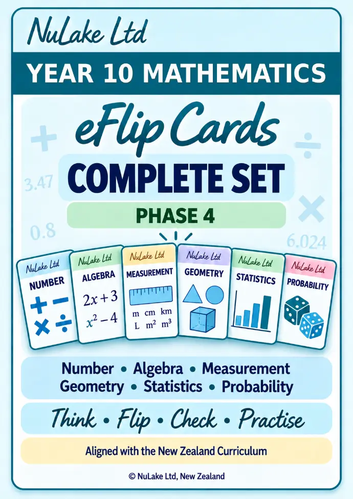 Year 10 Maths eFlip Cards - Phase 4